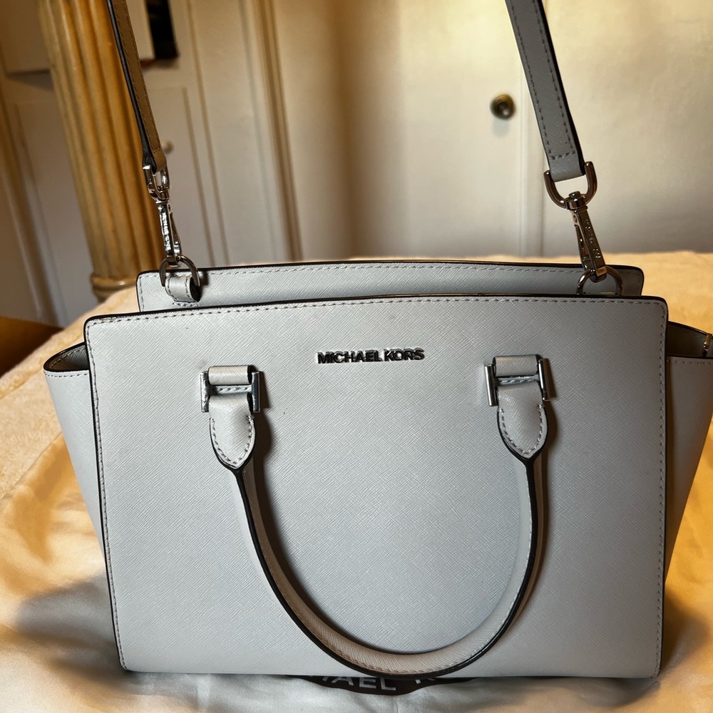 Michael Kors gray Crossbody bag originally 200 selling for 150 or best price